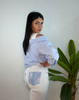 Jeans White Pocket