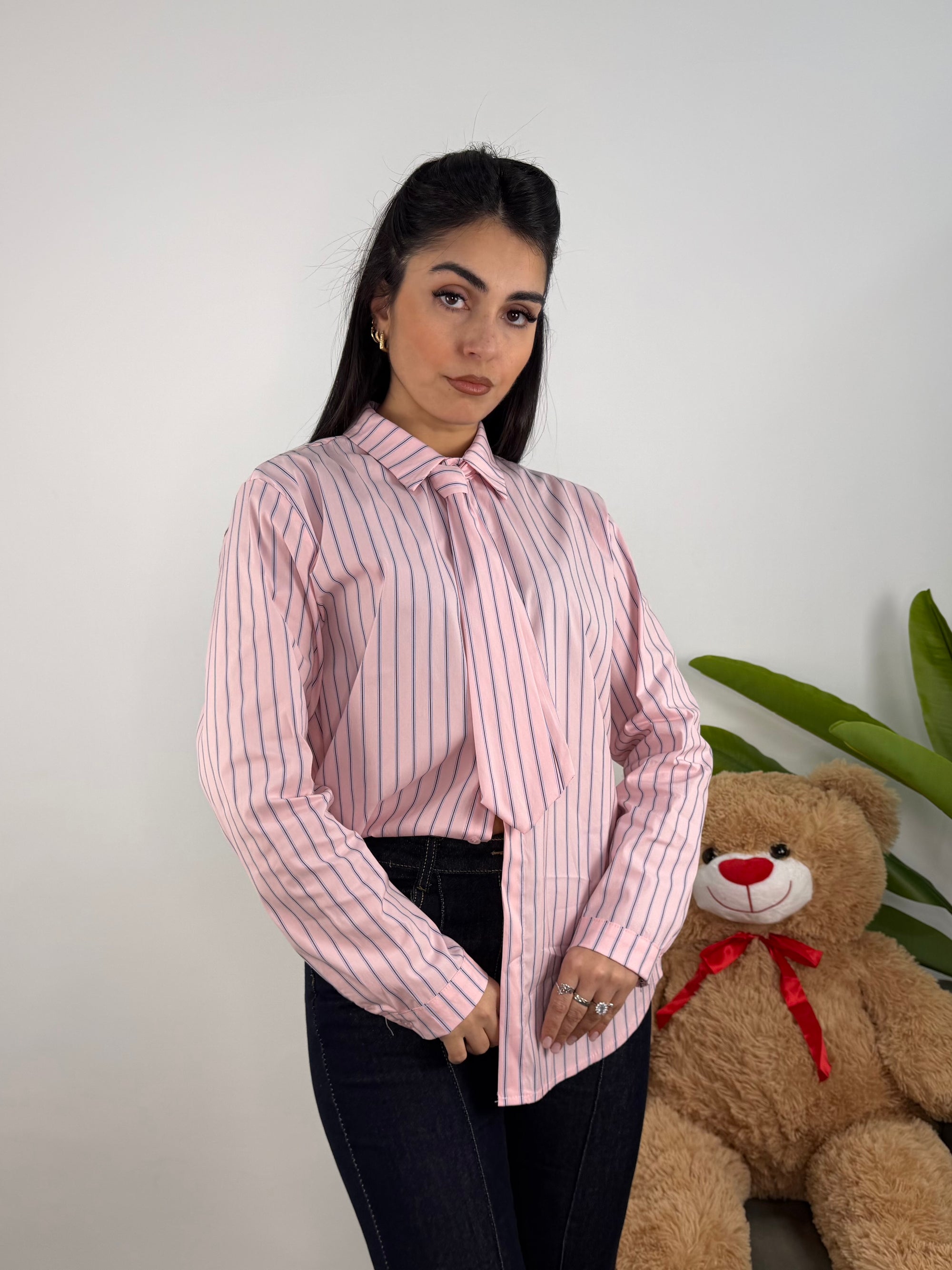 Camicia Maxi Con Cravatta