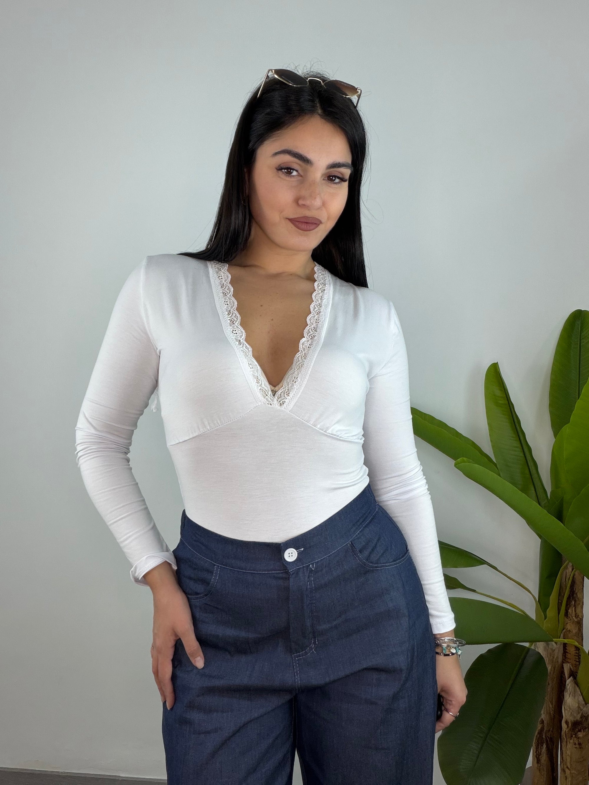 Maglietta Lary Con Pizzo