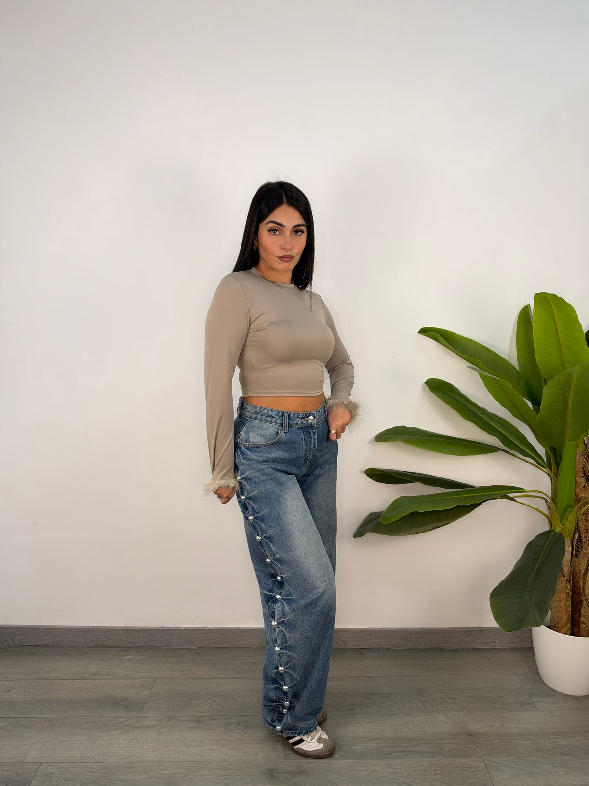 Jeans Monique Borchiette