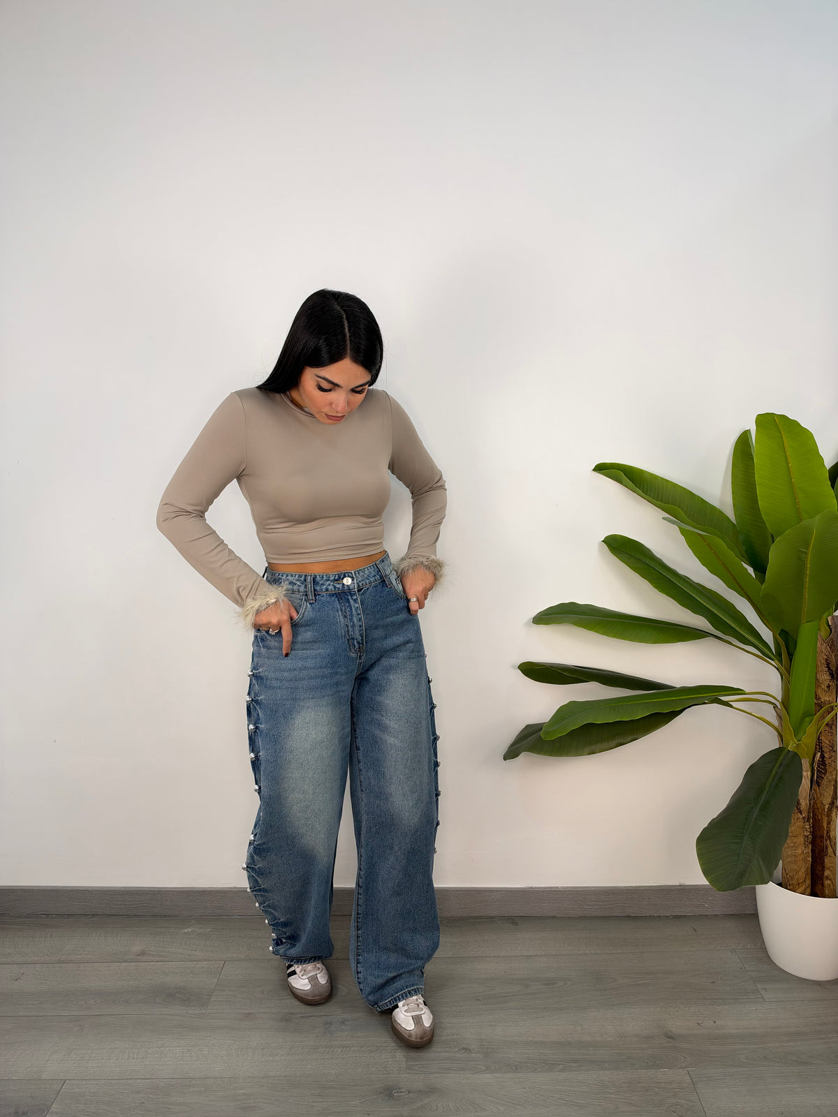 Jeans Monique Borchiette