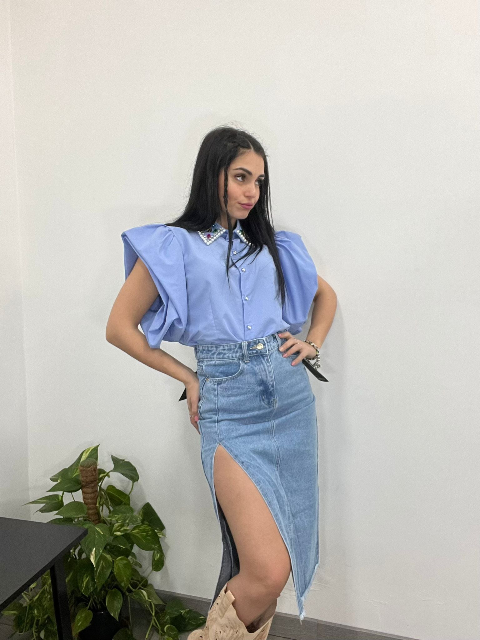 Gonna Denim Midi